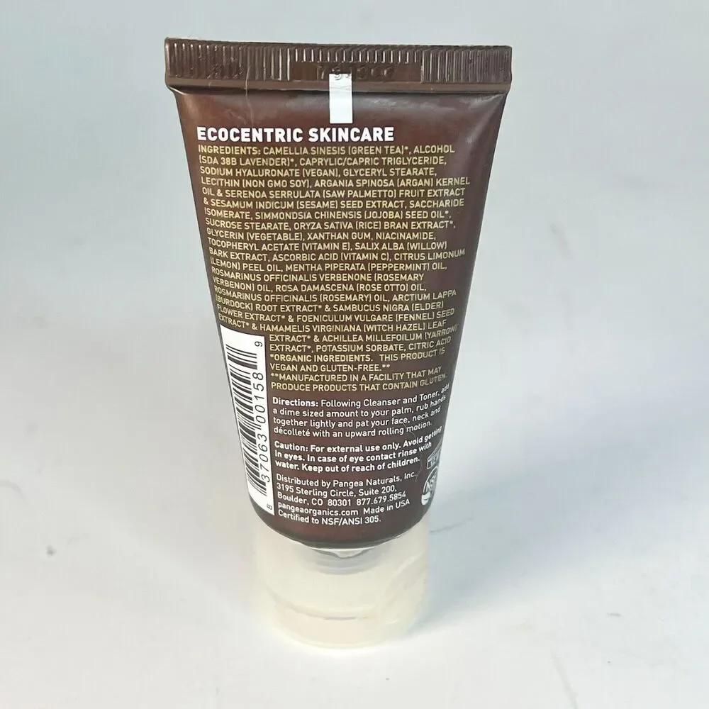 Pangea Organics Facial Cream Moroccan Argan Willow Travel 1 fl oz 30ml New